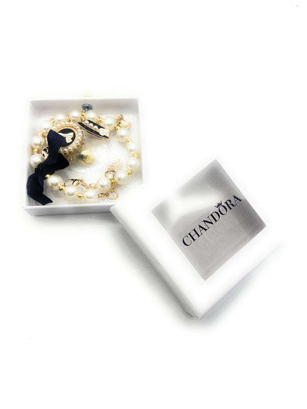 Chandora Pearl & Bow Collar