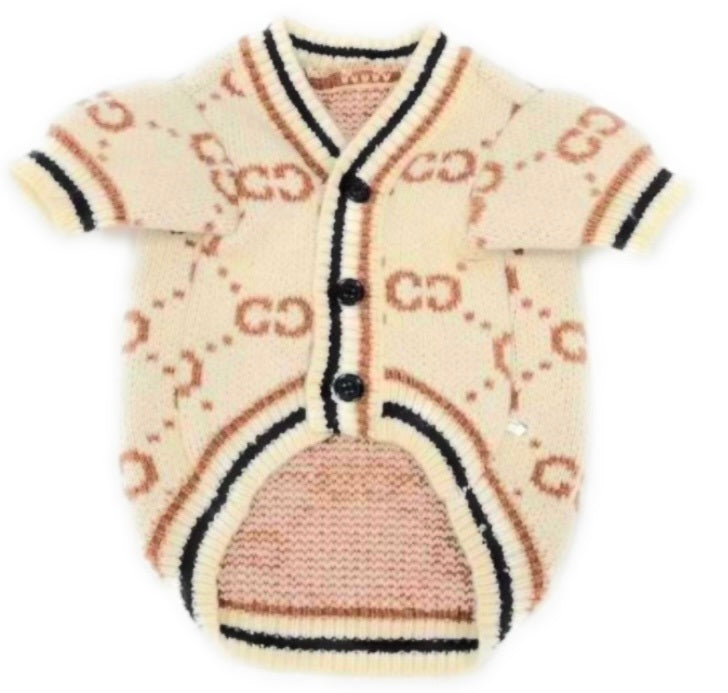 Cream Guchi Cardigan